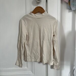 Kids Cream Turtleneck Top